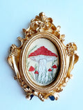 Hand Embroidered Framed Mushie