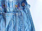 Hand Embroidered Denim Overalls - Gap - size 4T