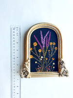 Hand Embroidered Framed Wildflowers