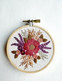 Hand Embroidered 3” Hoop