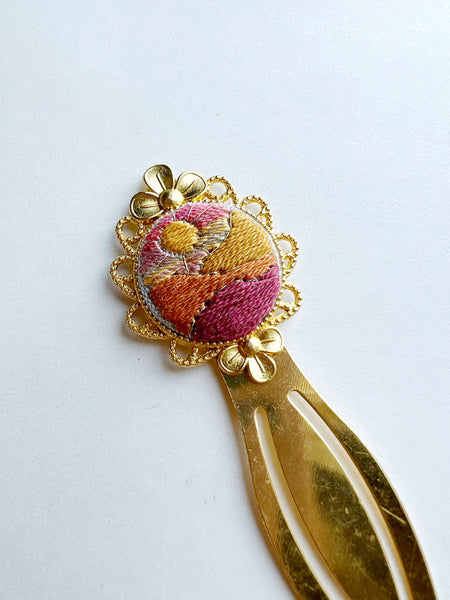 Vintage Style Embroidered Bookmark