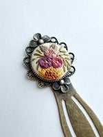 Vintage Style Embroidered Bookmark