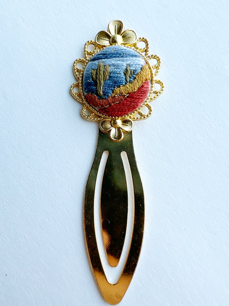 Vintage Style Embroidered Bookmark