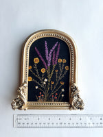 Hand Embroidered Framed Wildflowers