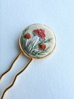 Dainty Hand Embroidered Hair Pin