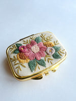 Hand Embroidered Pillbox