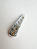 Hand Embroidered Mini Clip - Christmas Tree