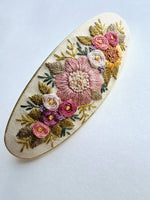 Large Hand Embroidered Barrette