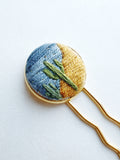 Dainty Hand Embroidered Hair Pin