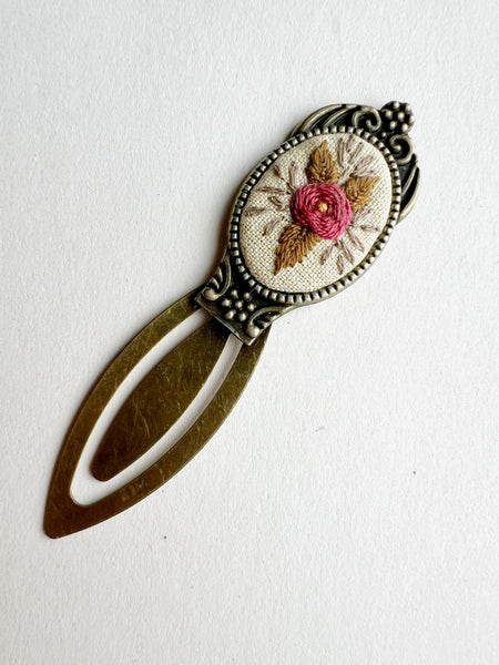 Vintage Style Embroidered Bookmark