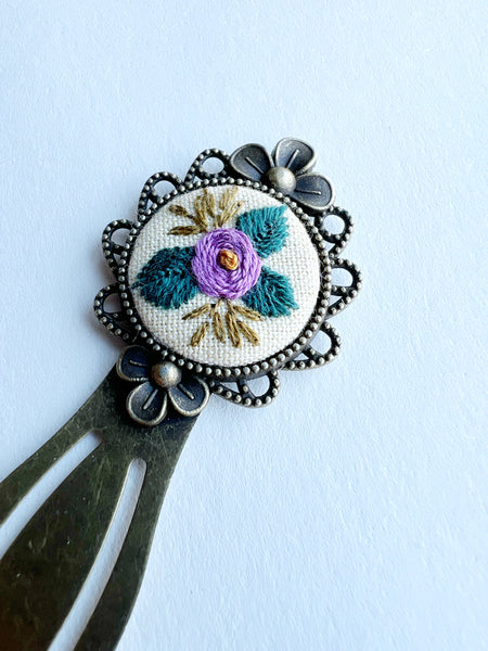 Vintage Style Embroidered Bookmark