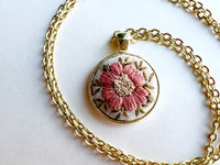 Hand Embroidered Pendant