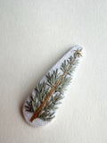 Hand Embroidered Mini Clip - Christmas Tree