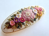 Large Hand Embroidered Barrette