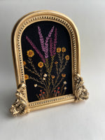 Hand Embroidered Framed Wildflowers