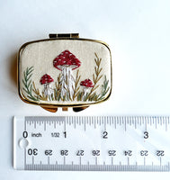 Hand Embroidered Pillbox