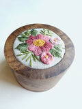 Small Hand Embroidered Ring Box