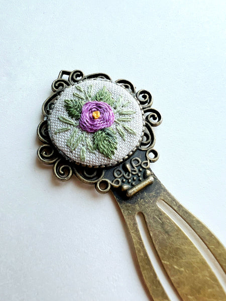 Vintage Style Embroidered Bookmark