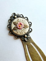 Vintage Style Embroidered Bookmark