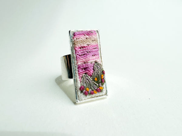Adjustable Embroidered Ring (One Size Fits Most)