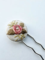 Dainty Hand Embroidered Hair Pin