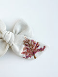 Hand Embroidered Bow - Chunky - Off White - Christmas Tree