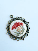 PENDANT ONLY, no chain - Hand Embroidered Pendant