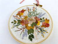 Hand Embroidered 4inch Hoop - Floral