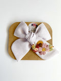 RTS Hand Embroidered Bow - Chunky - Floral Bunch on Alligator Clip