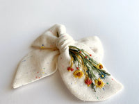 Hand Embroidered Bow - Chunky - Confetti - Wildflowers
