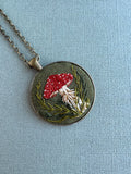 Large Hand Embroidered Pendant