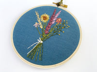Hand Embroidered 4inch Hoop - Floral