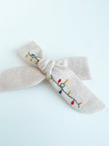 Hand Embroidered Bow - School Girl - Light Pink - Christmas Lights