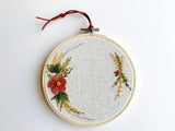 Hand Embroidered 6inch Hoop - Floral Bunch
