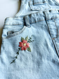 Hand Embroidered Denim Overall Dress - Old Navy - size 12-18 months