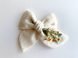Hand Embroidered Bow - Chunky - Confetti - Wildflowers