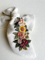 Hand Embroidered Bow - Chunky - Floral Bunch