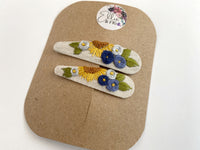 Hand Embroidered Matching Mama & Daughter Clip